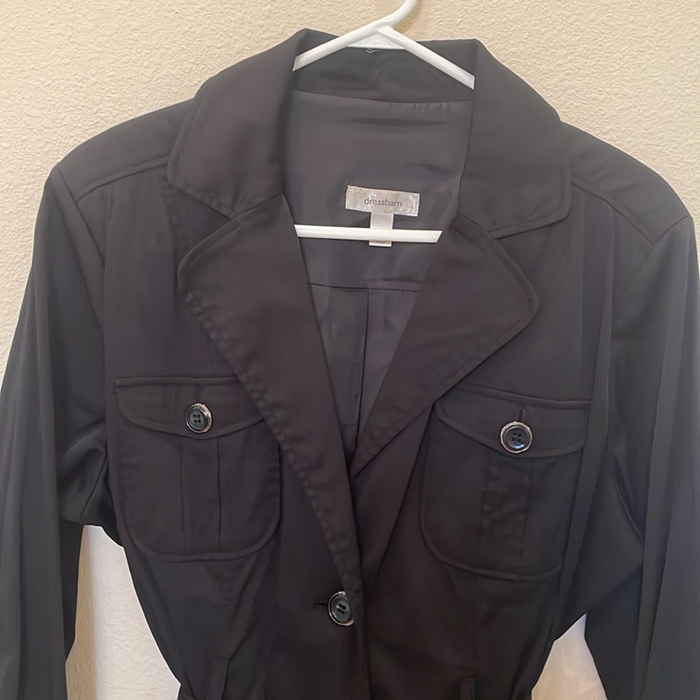 Dressbarn Button Up Tie Jacket Size XL - Picture 2 of 8